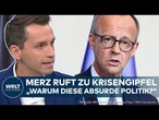 STREIT IN KOALITION: Machtwort von Merz an SPD? Kanzler ruft Union zu Krisengipfel zusammen
