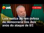 Lula fala ao vivo em ato de defesa da democracia pelos 2 anos do ataque golpista de 8 de janeiro