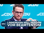 DEUTSCHLAND: Verbeamtung einschränken! Linnemann will Beamtentum nur noch für diese Berufe