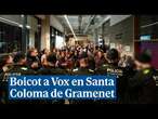 Intentan boicotear el acto de Vox 'Hablemos de mujeres' en Santa Coloma de Gramenet (Barcelona)