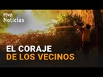 INCENDIOS GALICIA: Así FRENARON en un PEQUEÑO PUEBLO el FUEGO que RODEABA sus CASAS | RTVE Noticias