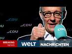 DEUTSCHLAND: Merz atmet auf! BSW raus! Union kann Zweierkoalition mit SPD bilden! | WELT LIVESTREAM