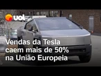 Vendas da Tesla caem mais de 50% na União Europeia em abril; principal motivo é a imagem de Musk