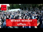 Wiesn wieder offen: So scheu betreten die ersten Gäste das Festgelände