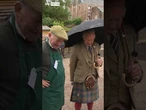 King Charles watches sheep shearing in Scotland
