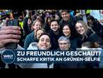 NACH ASCHAFFENBURG: Scharfe Kritik an Grünen-Selfie bei Anti-Rechts-Demo - Habeck hält gegen