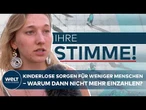 KINDERLOSE SOLLEN MEHR ZAHLEN! Renten-Idee spaltet Deutschland | Ihre Stimme