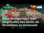 Terremoto na Venezuela: NASA divulga mapa detalhado com a magnitude dos danos causados