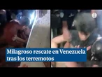 Milagroso rescate de un joven hallado entre los escombros de une dificio que se vino abajo tras los