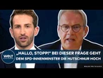 AFD-SPIONAGEVERDACHT: Bei dieser Frage des Moderators geht dem SPD-Innenminister die Hutschnur hoch