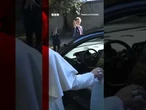 Pope Leo inspects Ferarri's first fully electric car. #italy #Pope #Ferrari #BBCNews