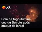 Israel ataca Beirute: Bola de fogo ilumina céu no Líbano após ataque aéreo e explosões; veja vídeo