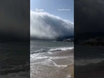 Rare 'roll clouds' sweep over Portugal beach during record heatwave #portugal #weather #news