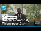 Côte d'Ivoire : Ouattara candidat, Thiam écarté... le point sur l'élection présidentielle