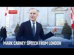 New Canadian PM, Mark Carney delivers a speech from Canada House