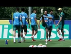 Raphinha volta a treinar com a Seleção Brasileira, a dois dias do jogo contra a Noruega | AFP