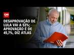 Desaprovação de Lula vai a 53%; aprovação é de 45,7%, diz Atlas | GPS CNN