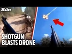 Ukrainian special forces use shotgun to down Russian drone