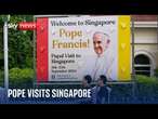 Watch live: Pope Francis arrives in Singapore, followed by welcome ceremony