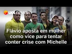Campanha de Flávio Bolsonaro aposta em vice mulher para tentar conter efeito de crise com Michelle