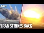 Shock moment dash-cam captures Iranian missile hitting Israel as Tehran unleashes wave of strikes