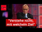 Historischer Israel-Auftritt von Merz: "Verstehe nicht, mit welchem Ziel"