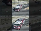 WATCH: Shocking video shows firetruck collide with car #shorts #usa #us #fire #breakingnews