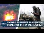 UKRAINE-KRIEG: Die Region Donbass steht unter massivem Druck der Russen - Selenskyjs Front bröckelt