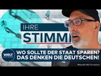 DEUTSCHLAND: Sparen! Aber wo? Hammer-Umfrage! Das denken die Deutschen! I IHRE STIMME
