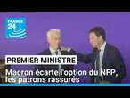 Macron écarte l'option d'un Premier ministre NFP : les patrons rassurés au Medef • FRANCE 24