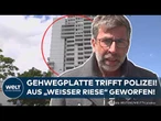 KIEL: Mordanschlag auf Polizei? Gehwegplatte kracht auf Streifenwagen!