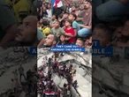 Football fans in Gaza watch World Cup amongst the rubble