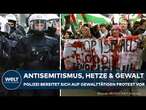 JAHRESTAG DES HAMAS-ÜBERFALLS: Pro-Palästina-Demos - Polizei bereitet sich auf schwere Krawalle vor