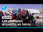 L'équipe égyptienne de football entourés des supporters à leur retour • FRANCE 24