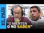 La AEMET, sobre el Gobierno de Mazón: "O mienten o no saben interpretar los avisos meteorológicos"