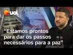 Zelensky diz que Ucrânia quer ‘dar passos necessários para paz’ após ataque com drones na Rússia