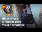 Biden chega ao Brasil para o G20 e faz visita à Amazônia; vídeo mostra o desembarque em Manaus