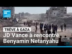 Trêve à Gaza : le vice-président américain a rencontré B. Netanyahu • FRANCE 24