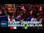 USA: 250 Jahre Unabhängigkeit – Trump eröffnet Feierlichkeiten und macht Nationalfest zur Polit-Show