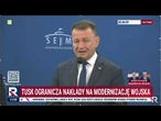 Błaszczak: nakłady na modernizację Wojska Polskiego będą niższe, nastąpi prywatyzacja PGZ
