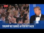 Trump back at correspondents' dinner months after alleged assassination attempt