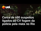 Suspeitos ligados ao Comando Vermelho fogem da polícia no Rio de Janeiro durante operação; vídeo