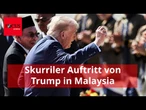 Nach Landung in Malaysia legt US-Präsident Trump eine skurille Einlage hin