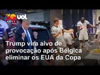 Bélgica faz 'dança de Trump' após eliminar EUA e provoca presidente americano; veja vídeo