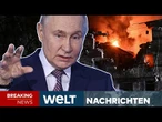 PUTINS KRIEG: Heftige Luftangriffe auf Ukraine! Russland feuert Drohnen und Raketen ab| WELT LIVE
