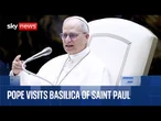 Pope visits the Tomb of Saint Paul