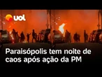 Paraisópolis tem barricadas nas ruas e carros destruídos em ação contra a polícia em SP; vídeo