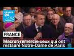 REPLAY - Emmanuel Macron remercie ceux qui ont restauré Notre-Dame de Paris • FRANCE 24