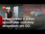 Influenciador 'Mecânico Kenin' é preso após matar motoboy atropelado em GO; vídeo mostra momento