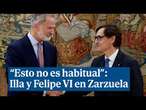 La sintonía de Illa y Felipe VI en su primer encuentro en Zarzuela: 